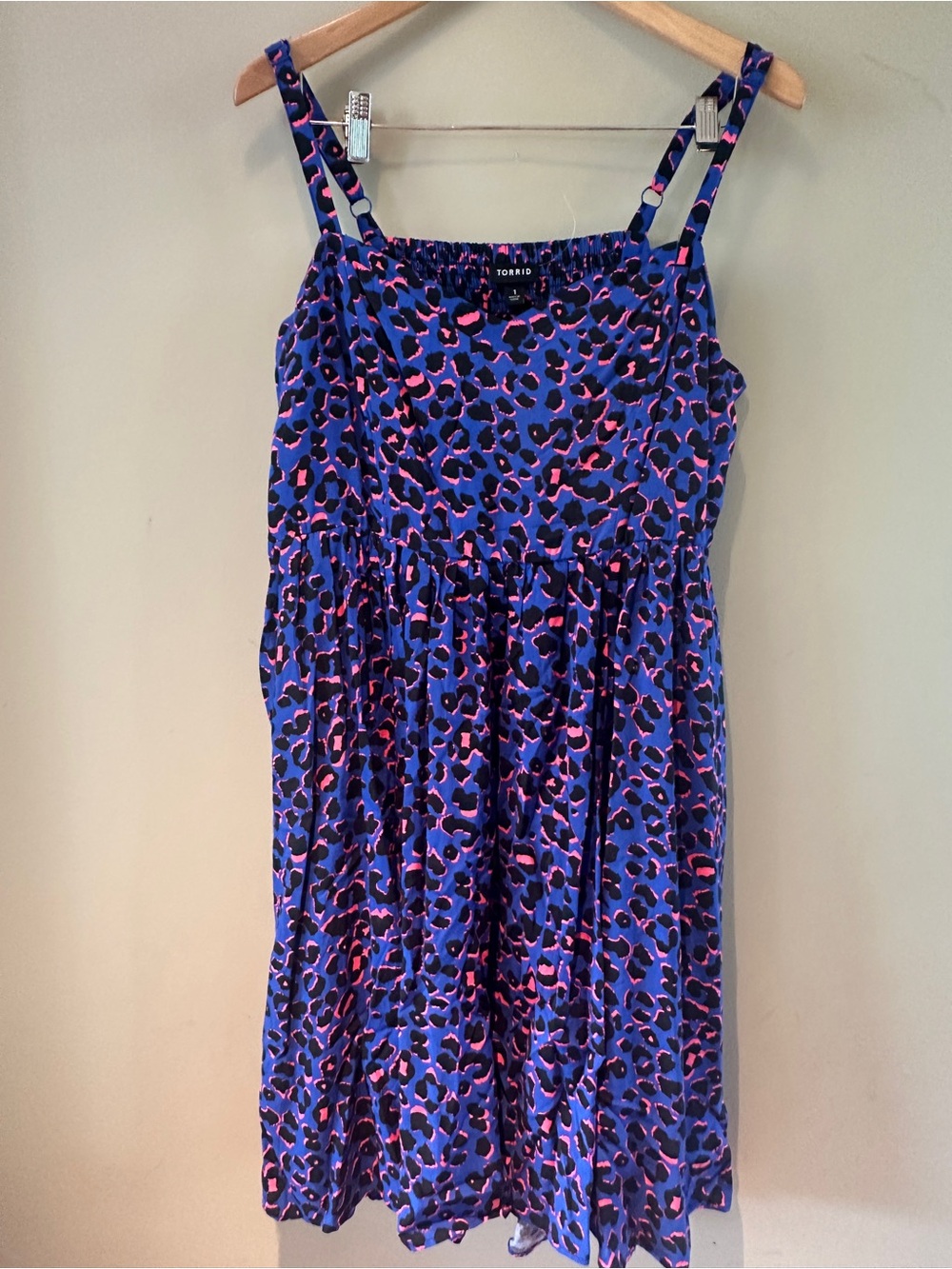 TORRID Women’s Plus Size 1 Dress Sun Leopard Animal Print Mini Purple 14-16